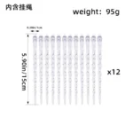 透明圣诞透明冰锥+挂绳(12 Pairs Set)