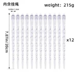 透明圣诞透明冰锥+挂绳(12 Pairs Set)