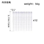 透明圣诞透明冰锥+挂绳(12 Pairs Set)