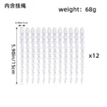透明圣诞透明冰锥+挂绳(12 Pairs Set)