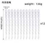 透明圣诞透明冰锥+挂绳(12 Pairs Set)