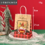 圣诞节装饰品格子纸质手提袋