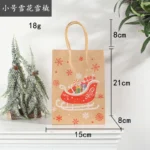 圣诞节装饰品格子纸质手提袋