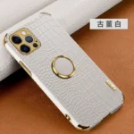 iPhone鳄鱼纹手机壳+指环
