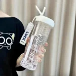 茶水分离塑料杯580ml