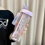 茶水分离塑料杯580ml
