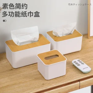 竹木纸巾盒