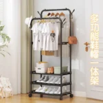 简易带鞋架组装衣帽架