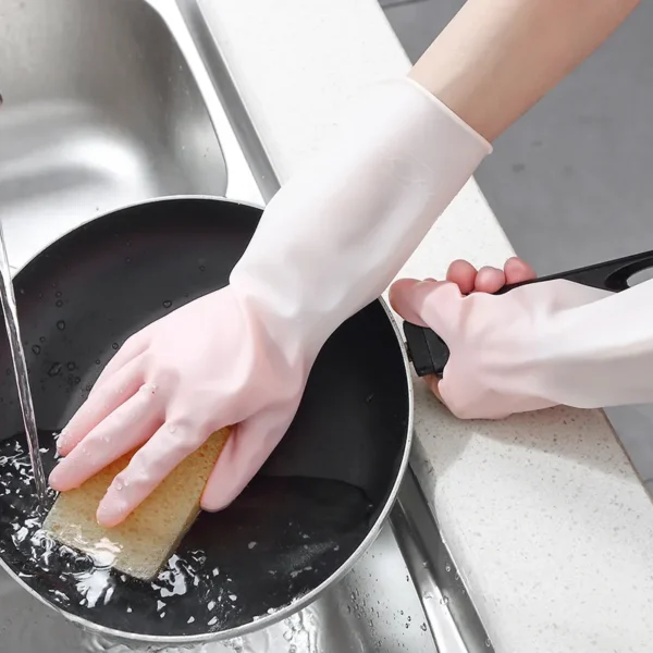 渐变色防水乳胶手套