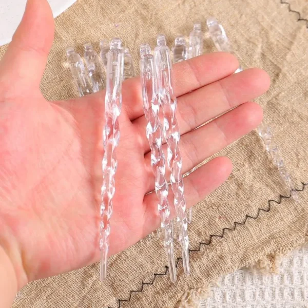 透明圣诞透明冰锥+挂绳(12 Pairs Set)