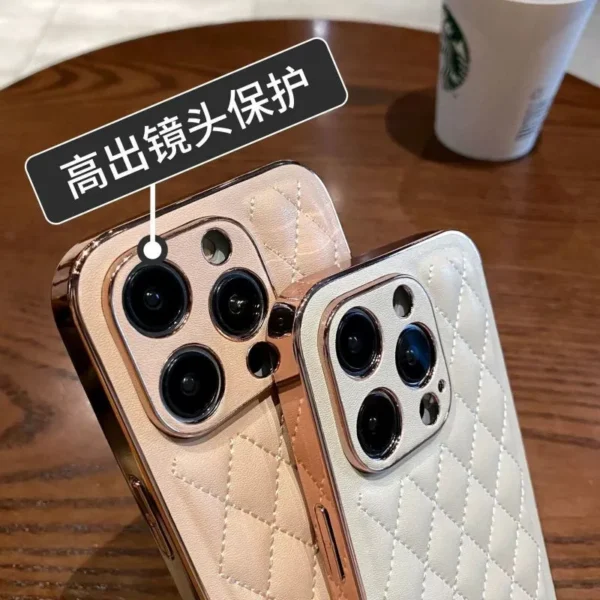 iPhone电镀菱格小香风手机壳