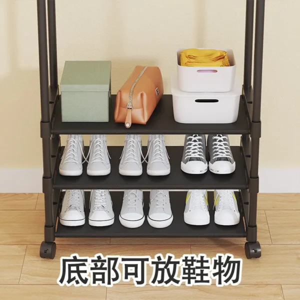 简易带鞋架组装衣帽架