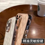 iPhone电镀菱格小香风手机壳