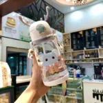新款儿童鹿角塑料杯600ml