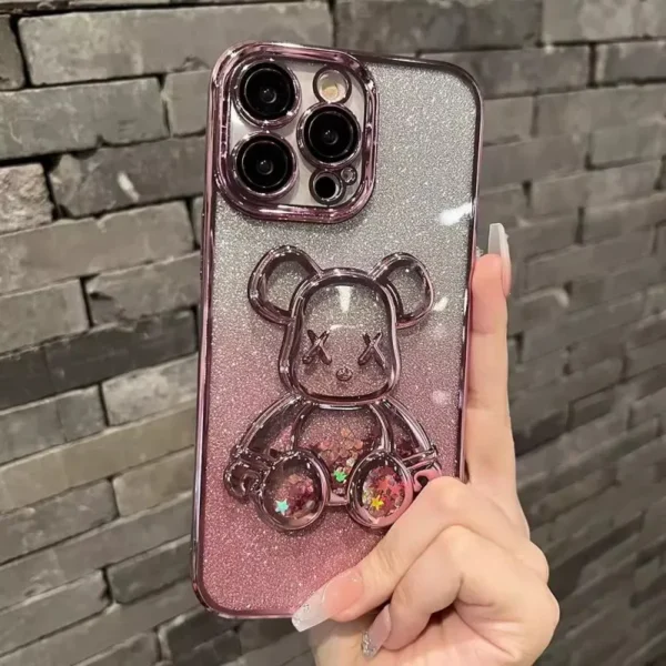 iphone渐变流沙暴力熊手机壳