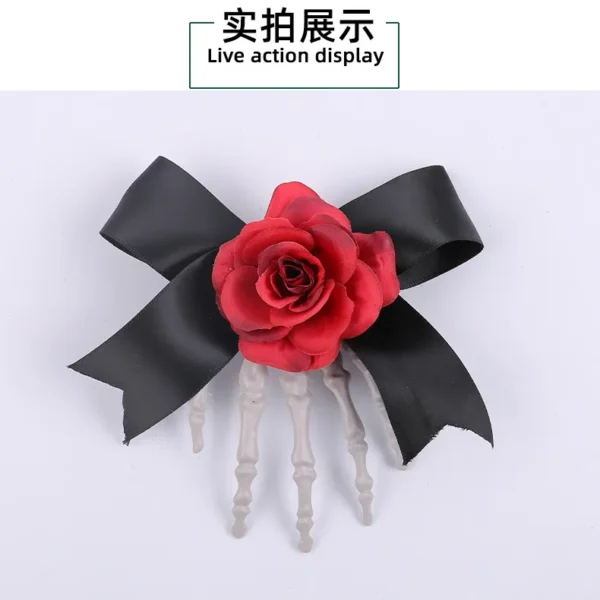 万圣节骷髅手骨架发夹