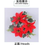 圣诞花烛台摆件