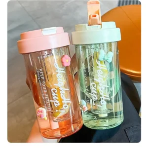 茶水分离塑料杯580ml