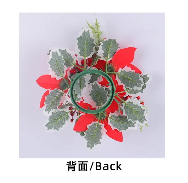 圣诞花烛台摆件