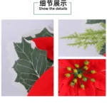 圣诞花烛台摆件