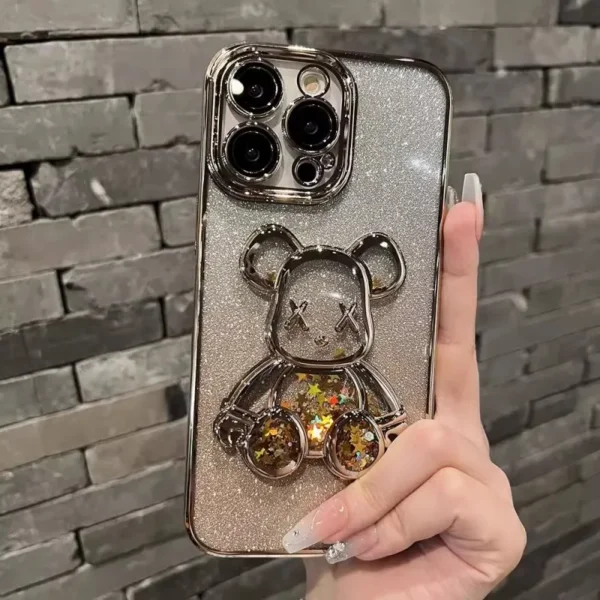 iphone渐变流沙暴力熊手机壳