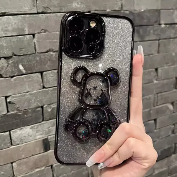 iphone渐变流沙暴力熊手机壳