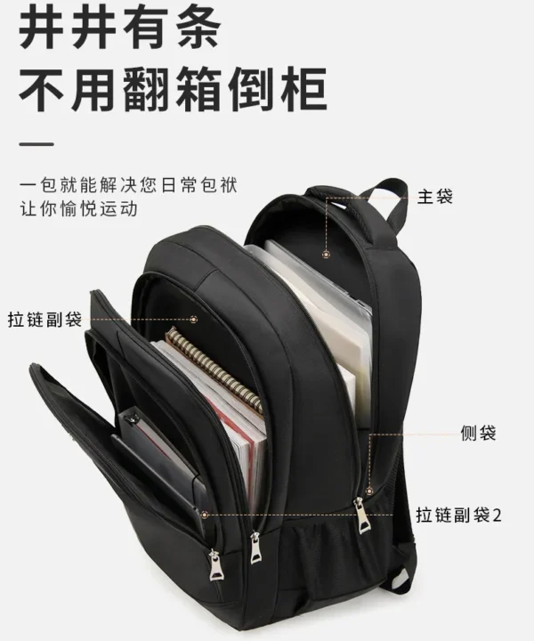 男士多隔层收纳商务电脑包